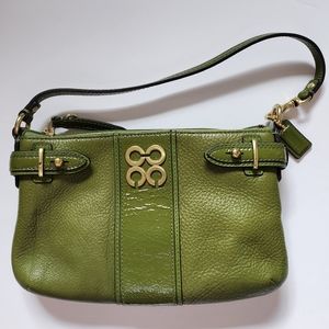 NWOT Coach Green Leather Mini Purse/Wristlet